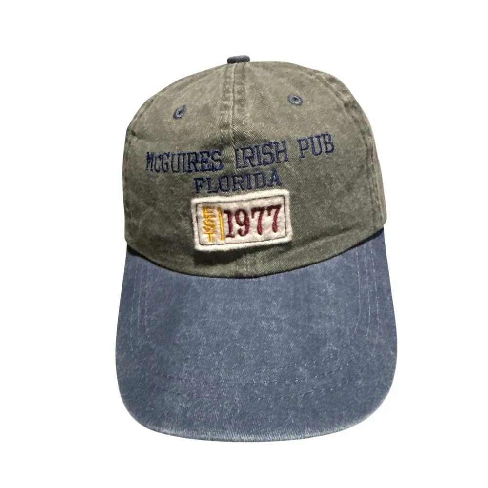South Athletics McGuires Irish Pub Florida Hat Green Blue Two Tone Strapback Cap